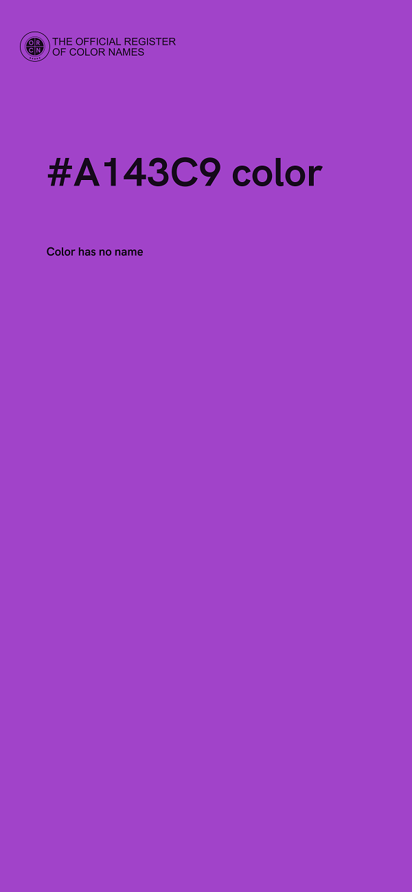 #A143C9 color image