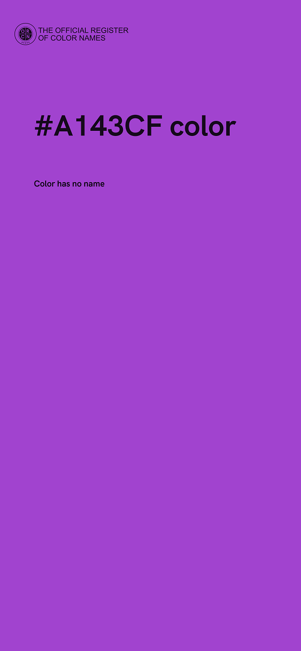 #A143CF color image