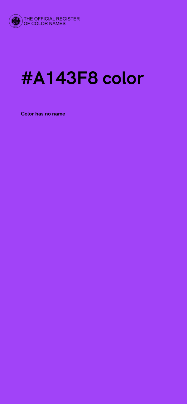 #A143F8 color image