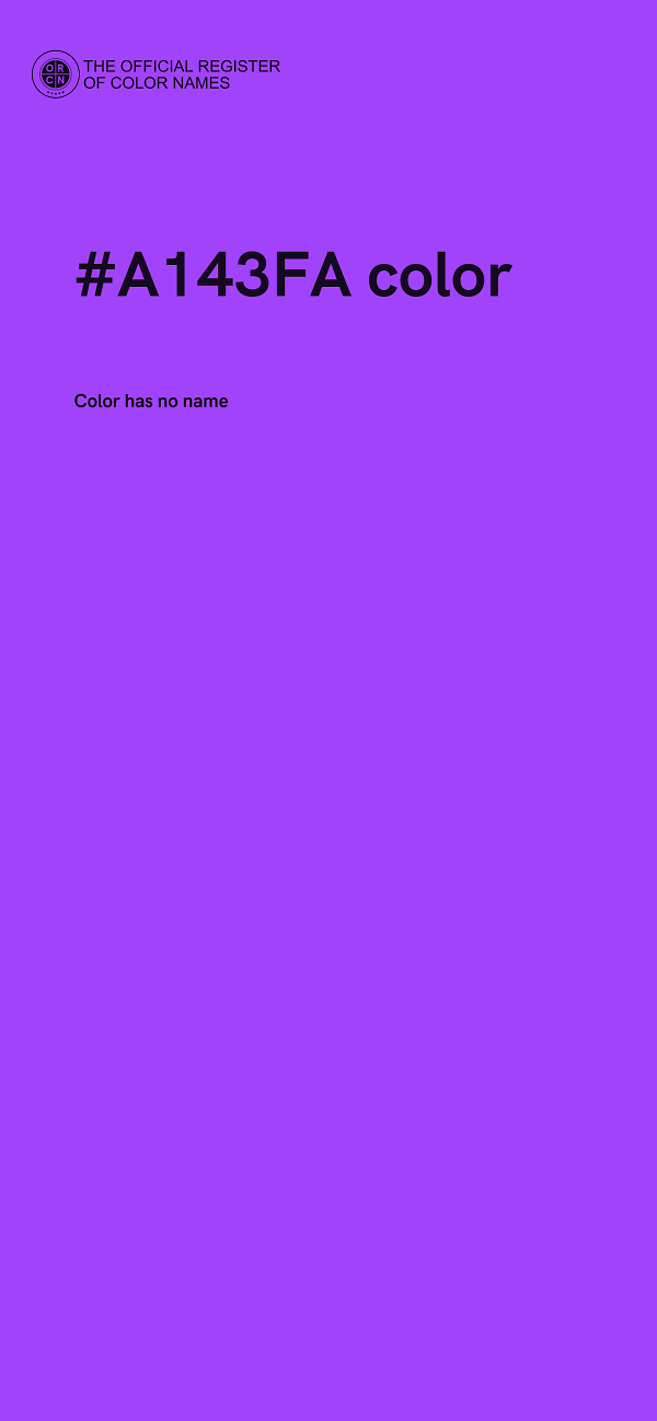 #A143FA color image
