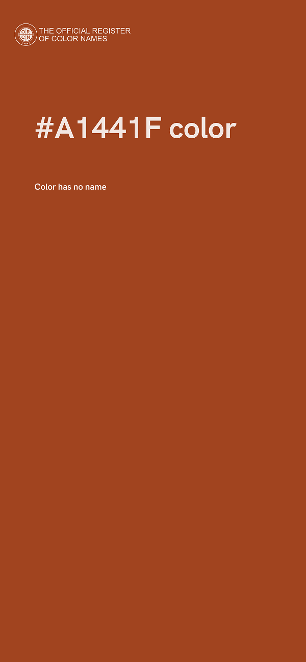 #A1441F color image