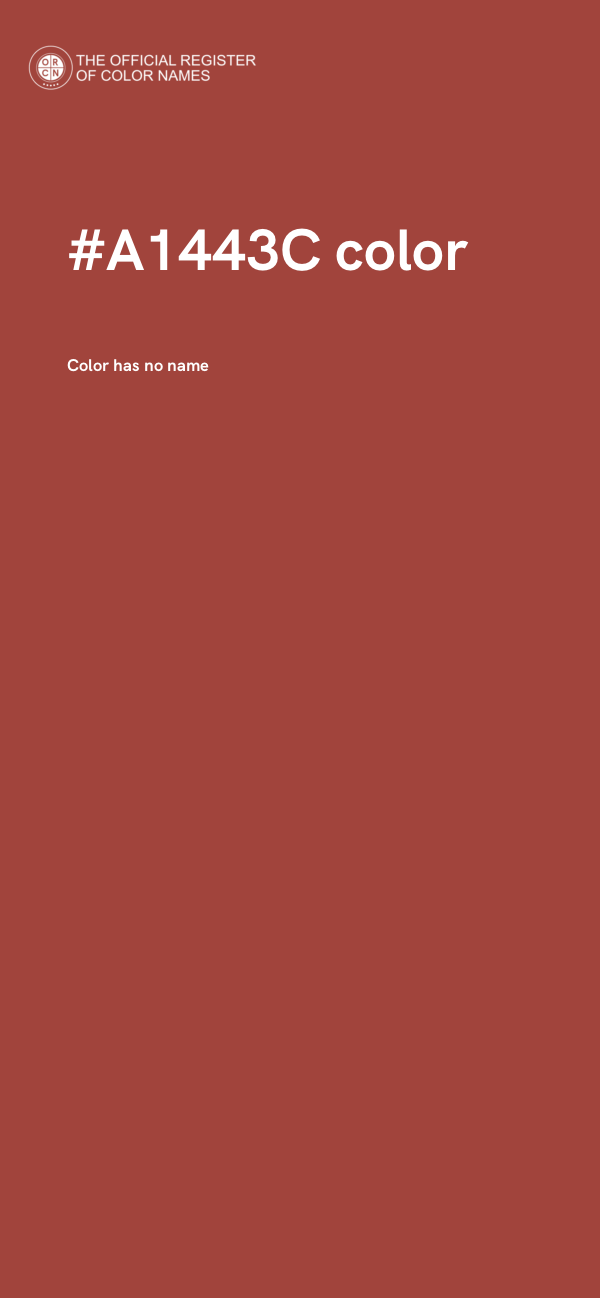 #A1443C color image