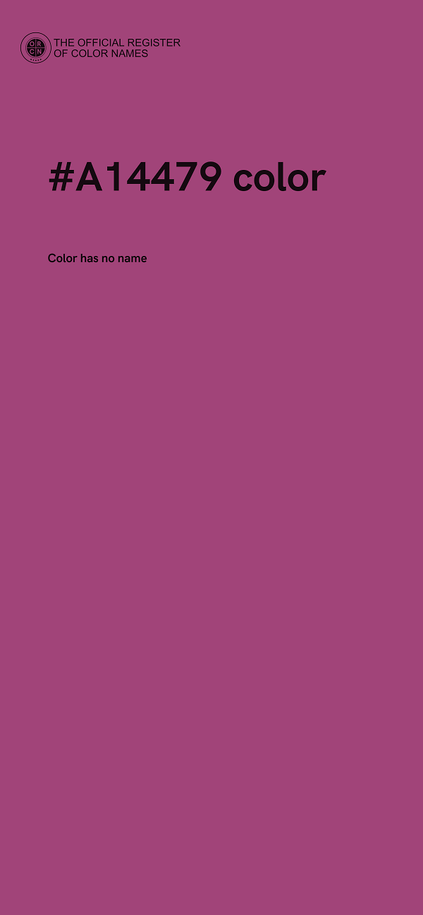 #A14479 color image