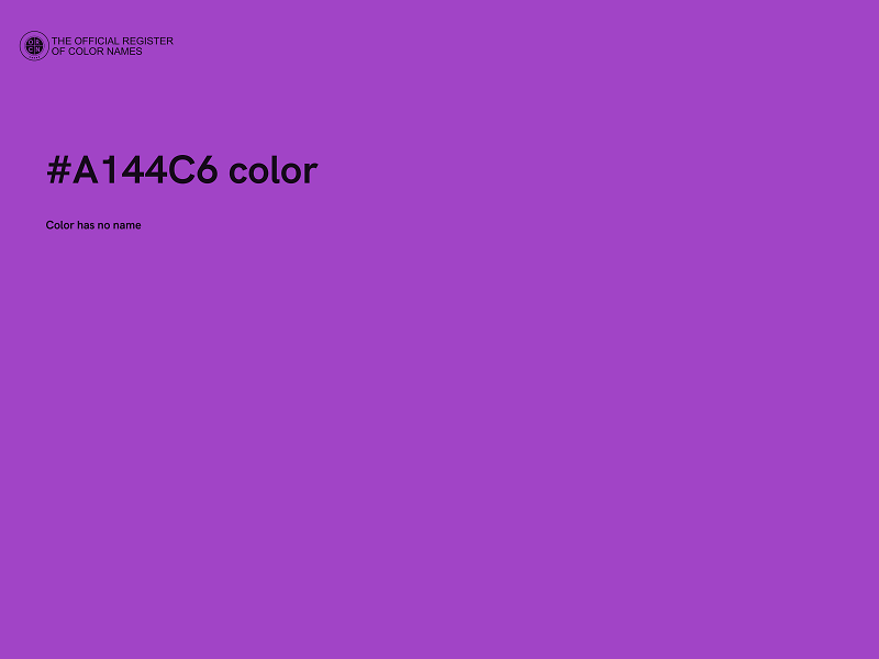 #A144C6 color image