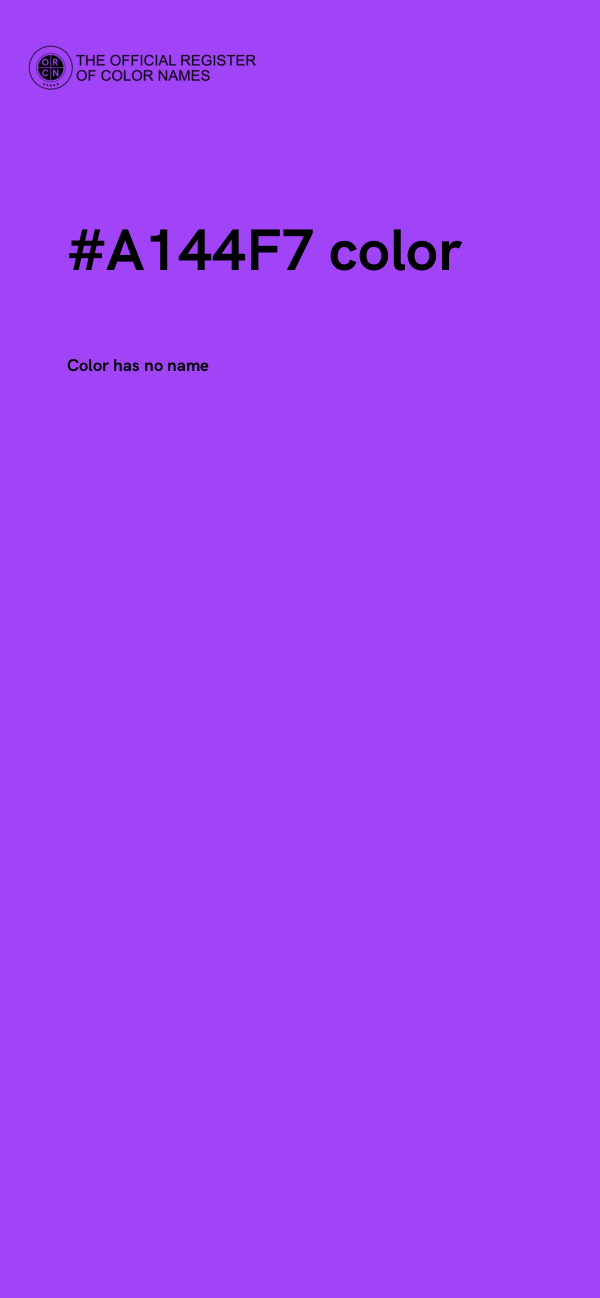 #A144F7 color image