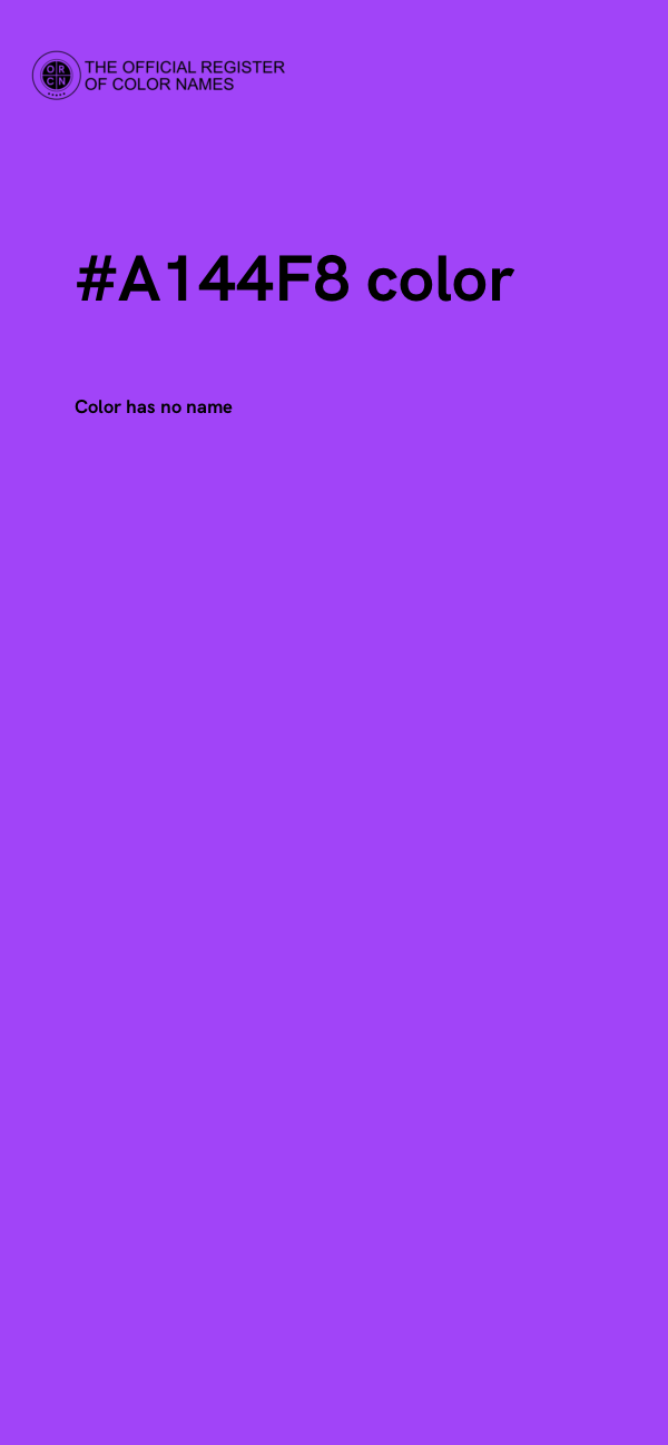 #A144F8 color image