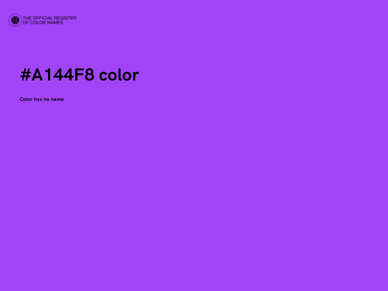 #A144F8 color image