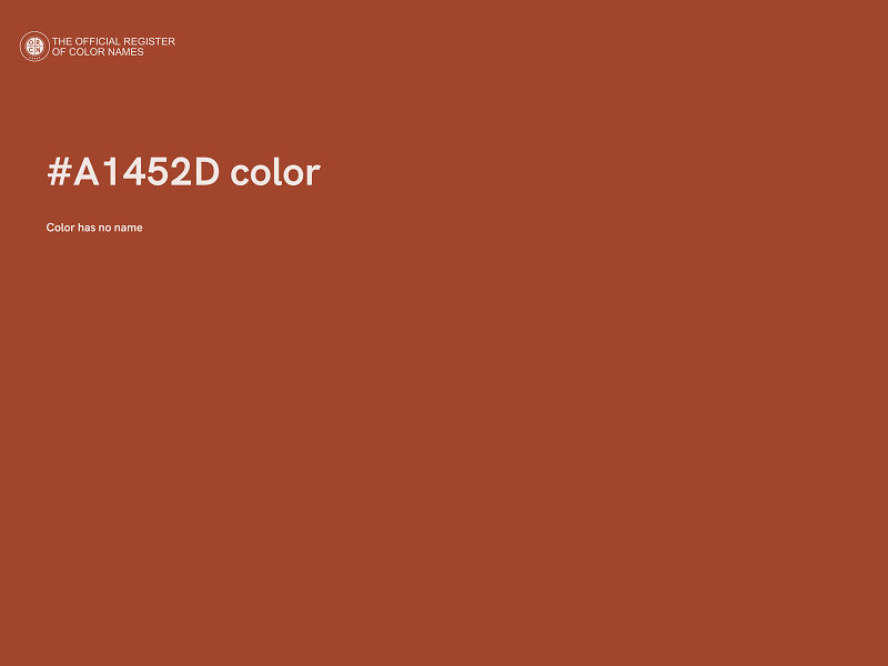 #A1452D color image