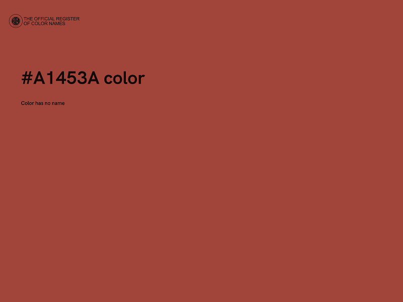 #A1453A color image