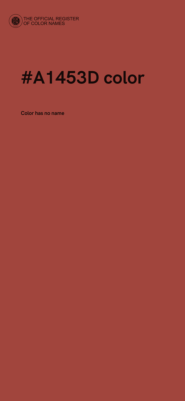 #A1453D color image
