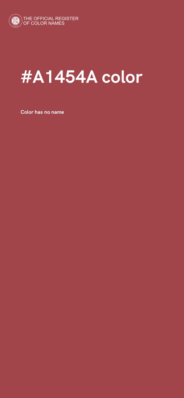 #A1454A color image