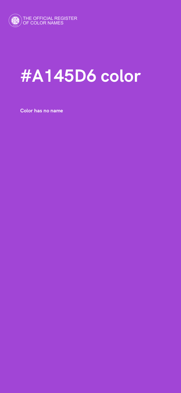 #A145D6 color image