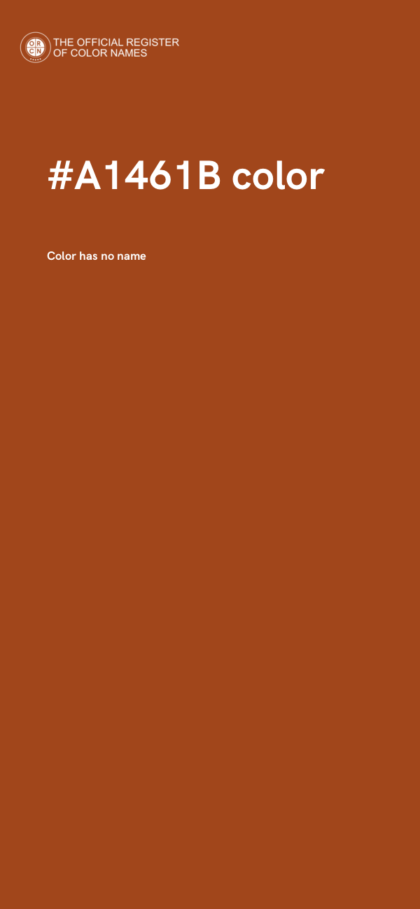 #A1461B color image