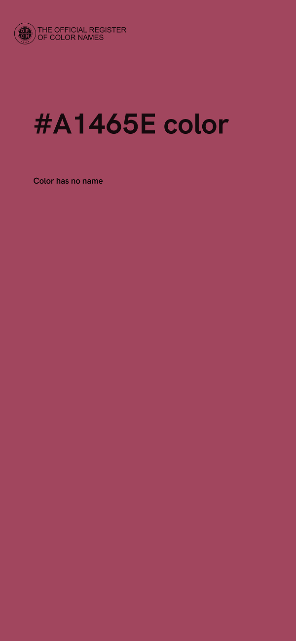 #A1465E color image