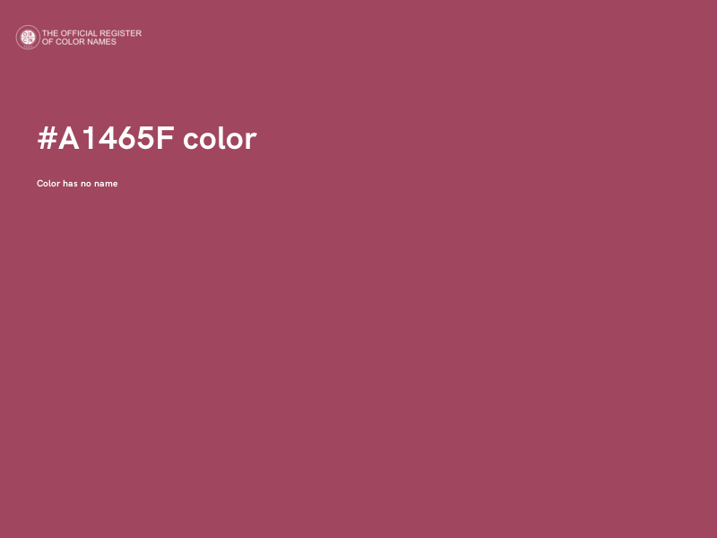 #A1465F color image