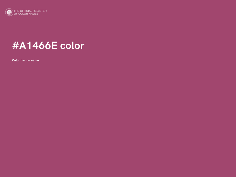 #A1466E color image