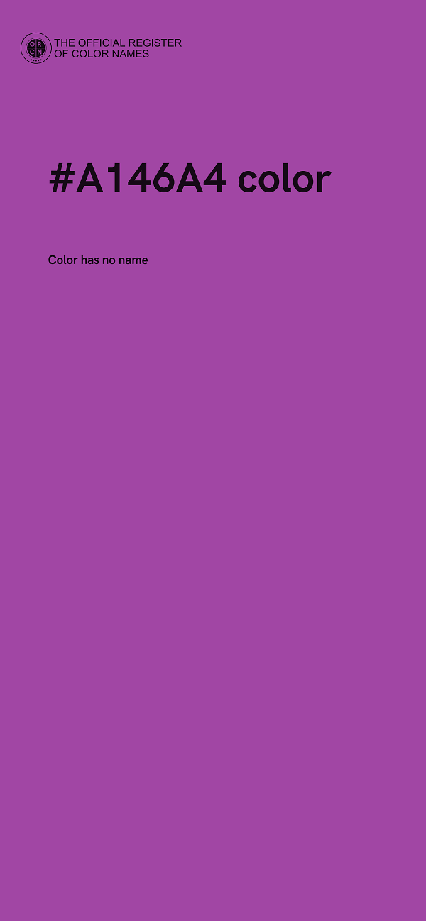 #A146A4 color image