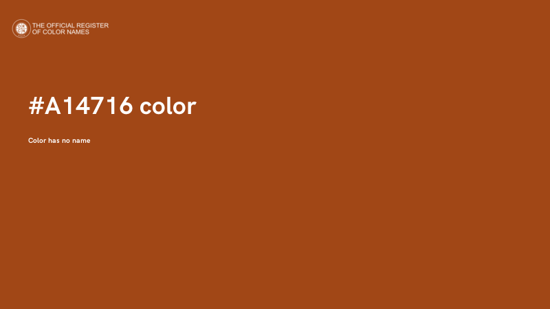 #A14716 color image