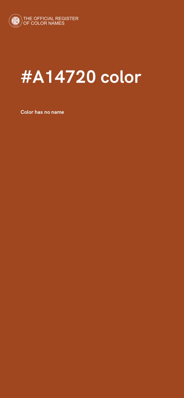 #A14720 color image