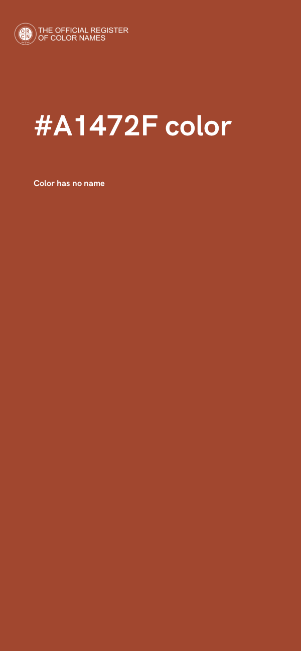 #A1472F color image