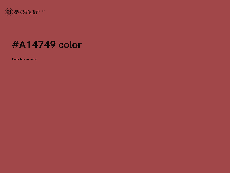 #A14749 color image