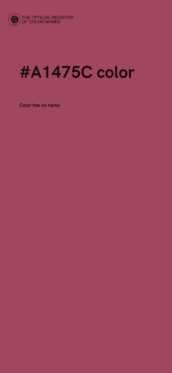 #A1475C color image