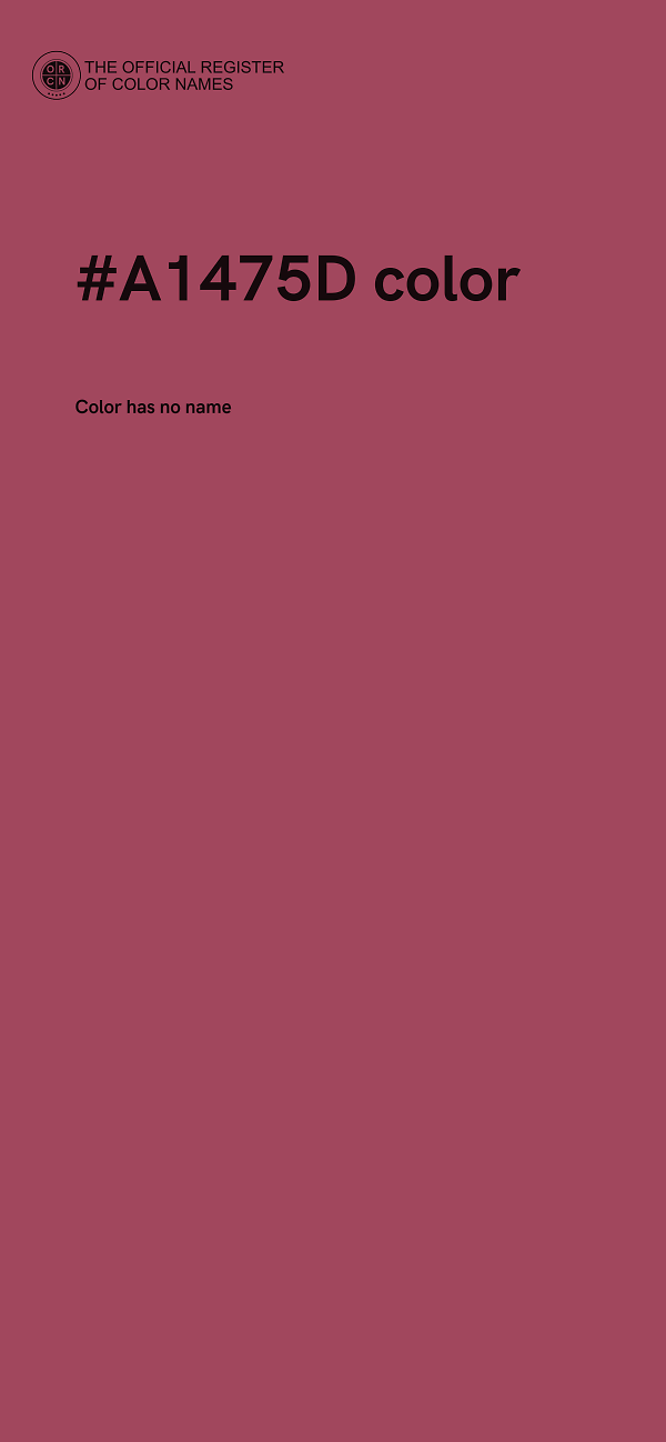 #A1475D color image