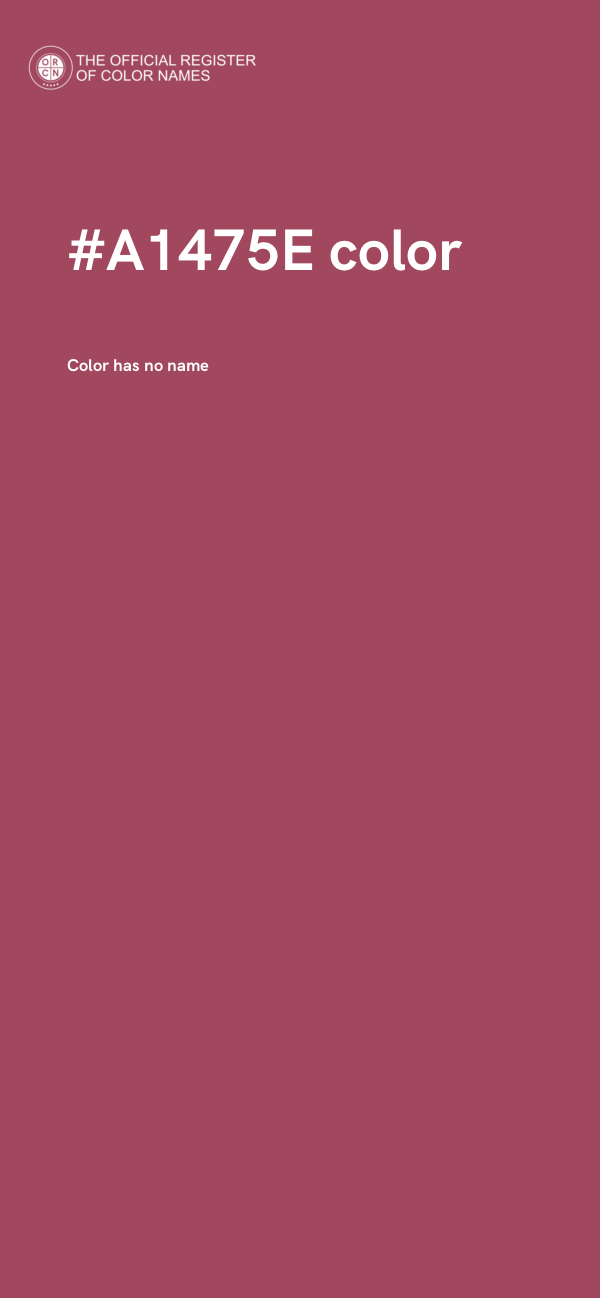 #A1475E color image