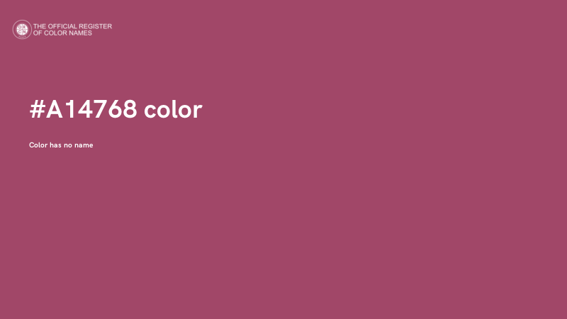 #A14768 color image