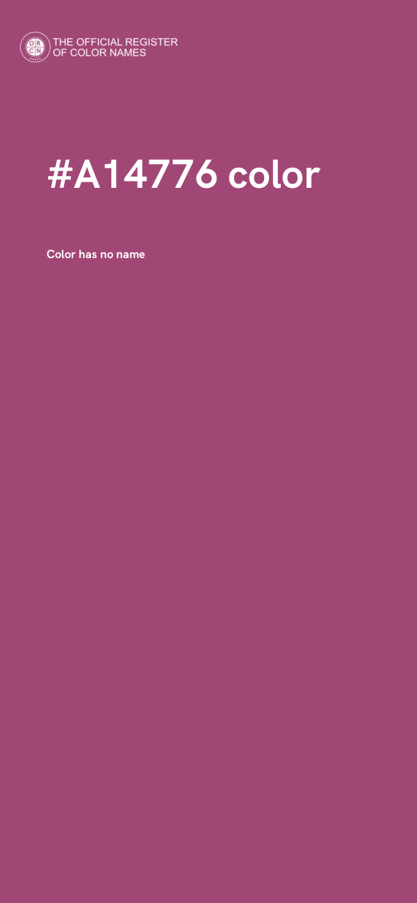 #A14776 color image