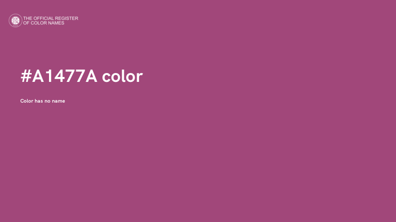 #A1477A color image