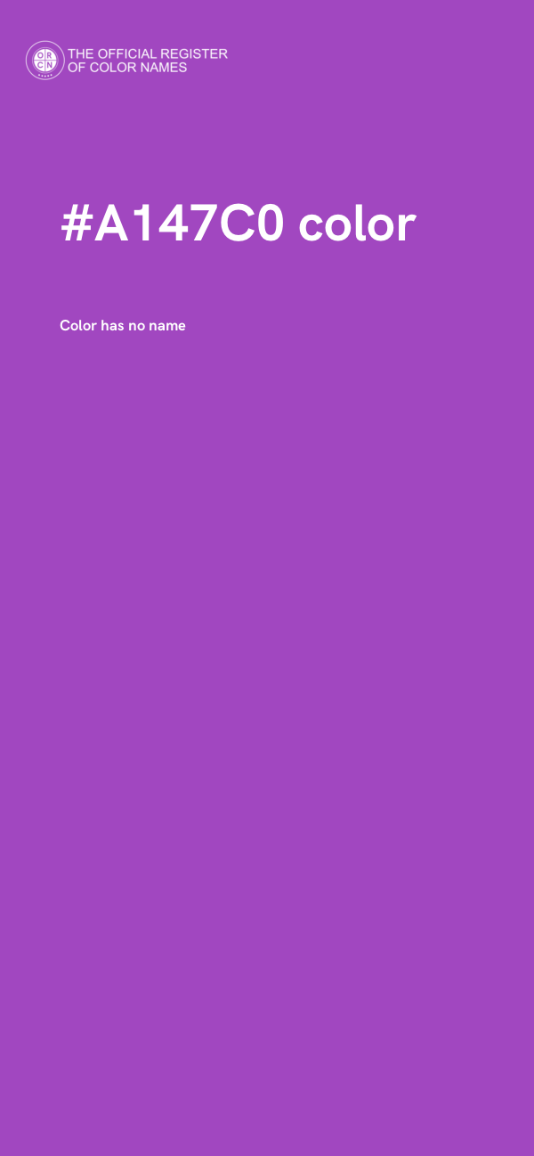 #A147C0 color image