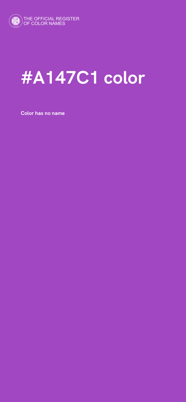 #A147C1 color image