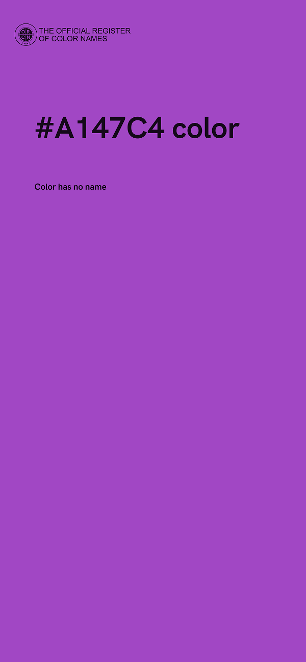 #A147C4 color image