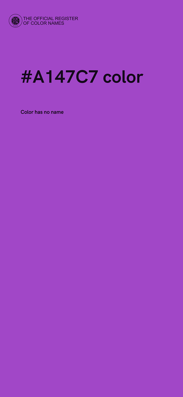 #A147C7 color image