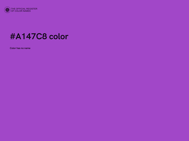 #A147C8 color image