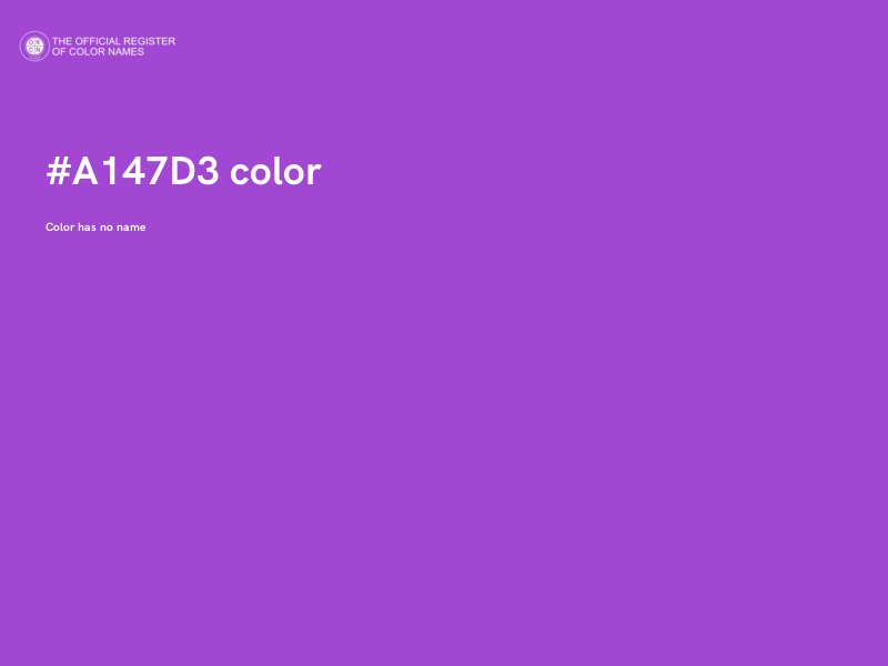#A147D3 color image
