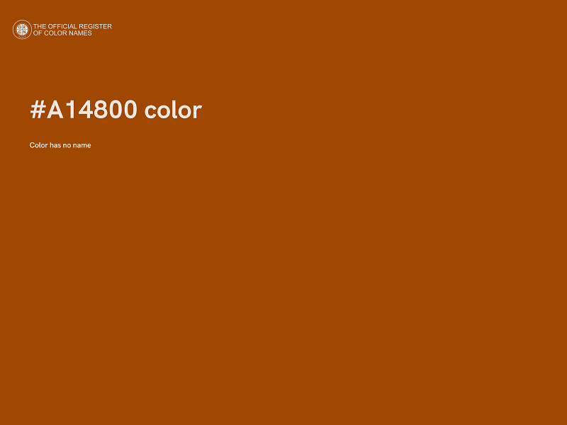 #A14800 color image