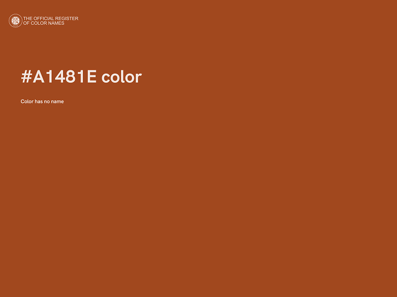 #A1481E color image