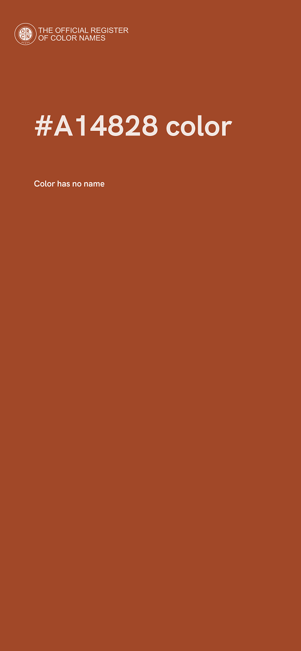 #A14828 color image