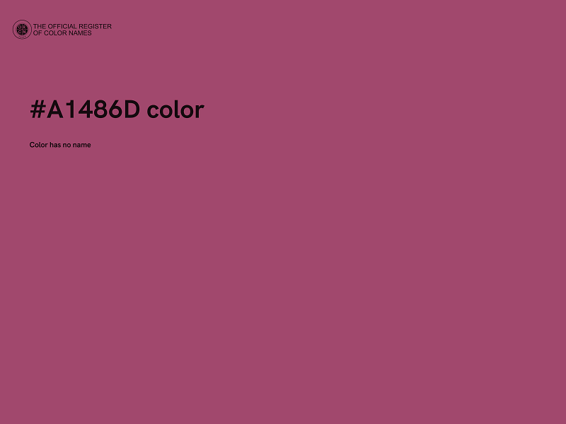 #A1486D color image