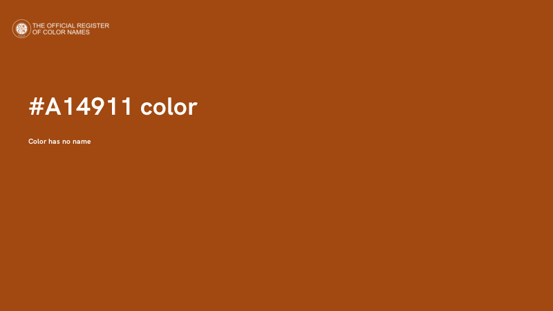 #A14911 color image