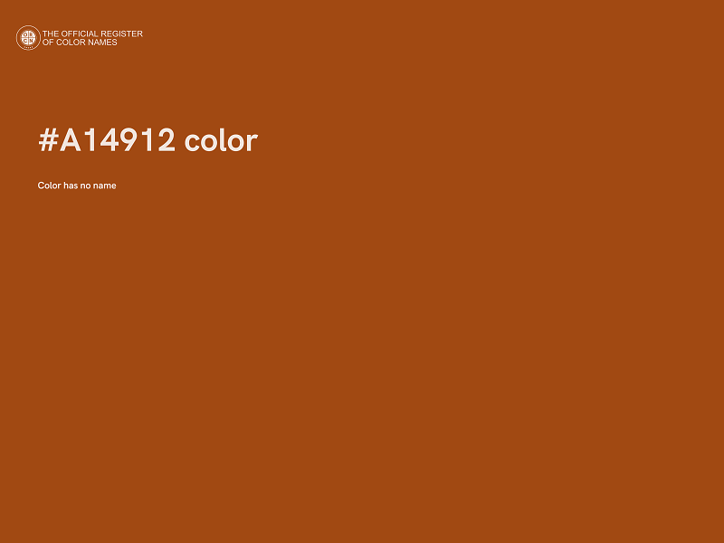#A14912 color image