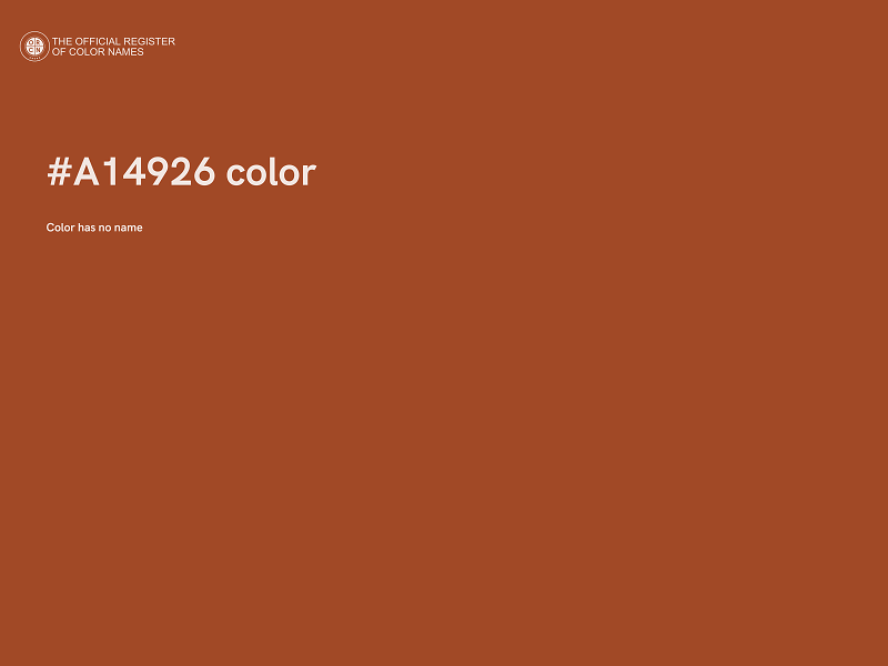 #A14926 color image