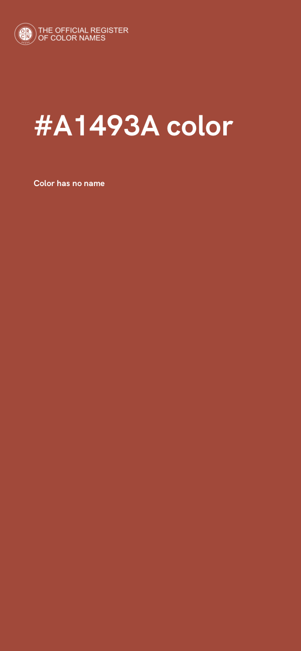 #A1493A color image