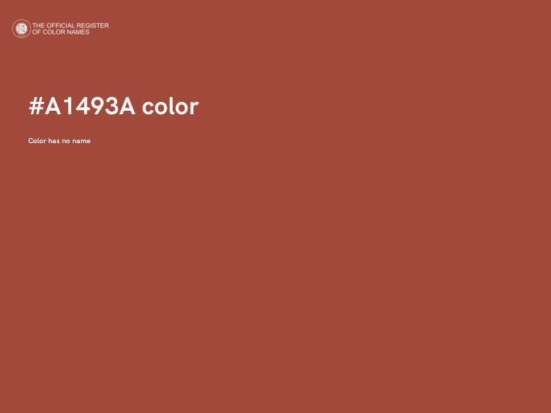 #A1493A color image