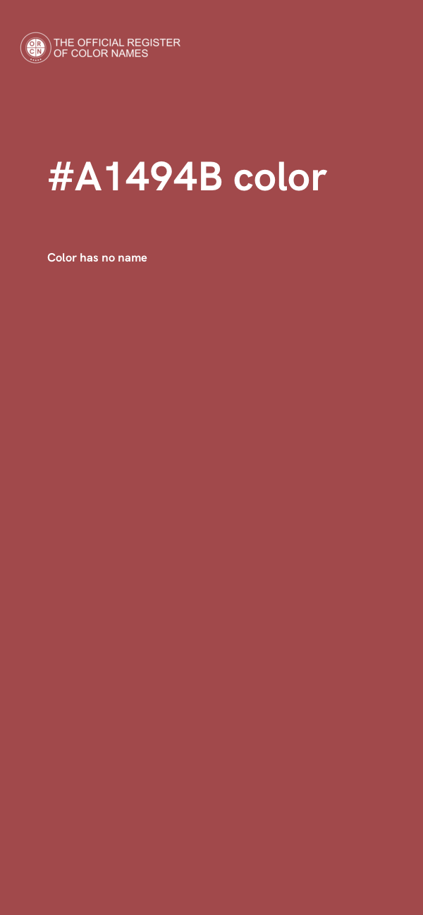 #A1494B color image