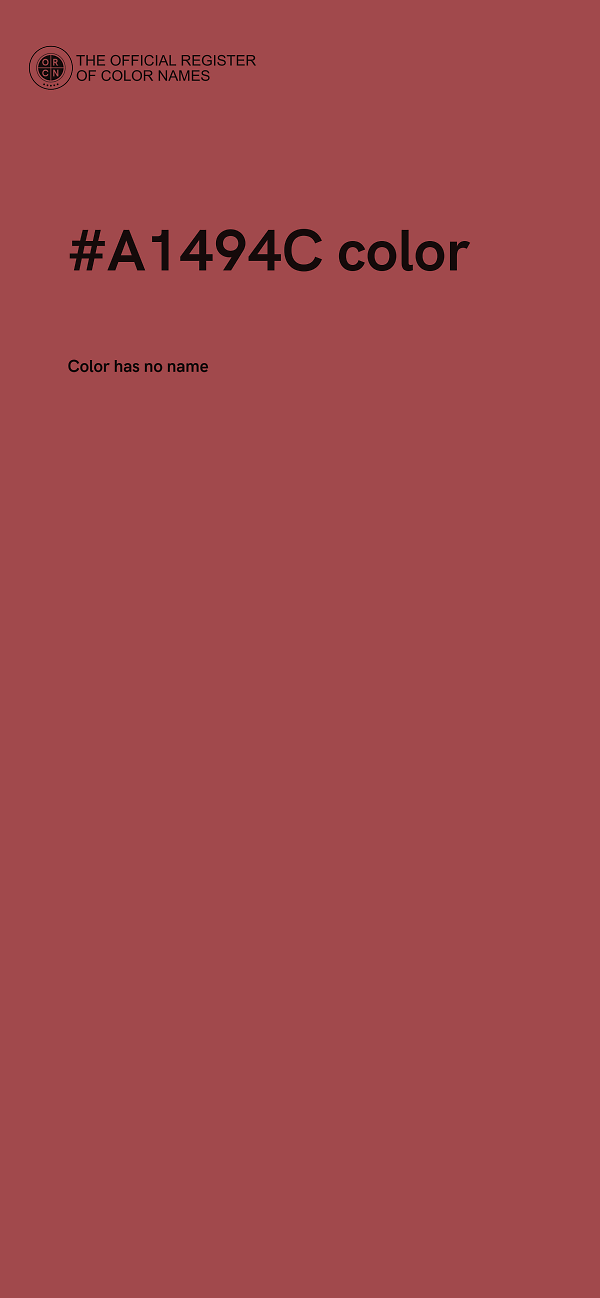 #A1494C color image