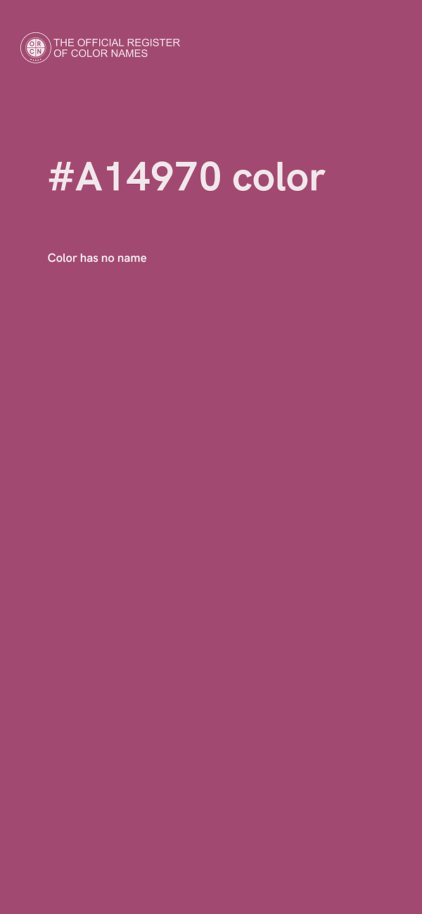 #A14970 color image