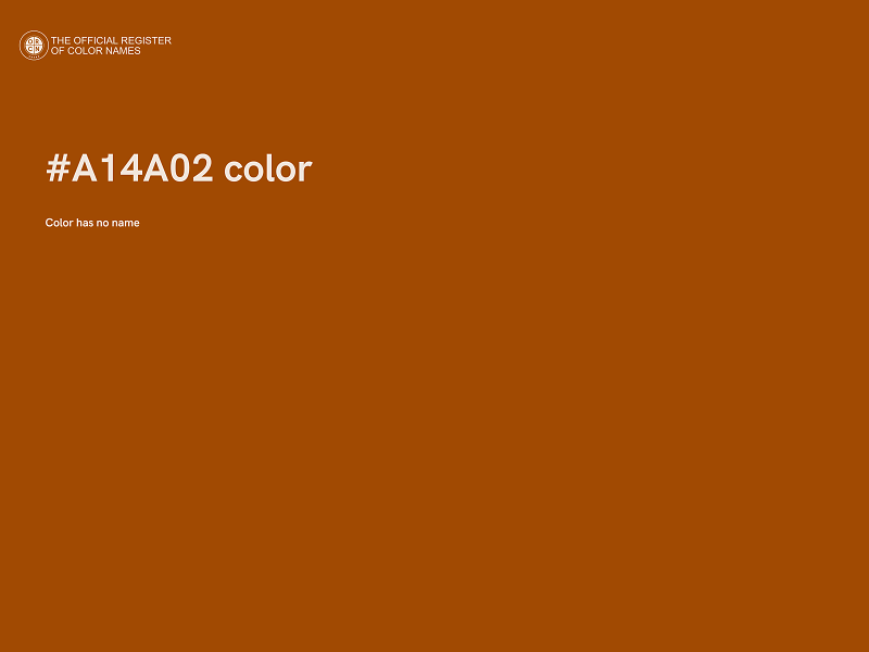 #A14A02 color image
